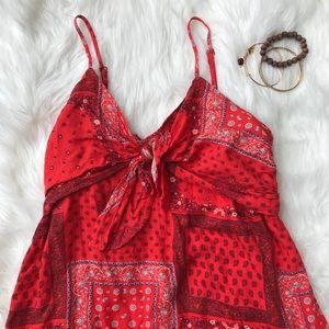 Bandana print mini dress